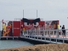 Il padiglione di Angry Birds allestito sulla spiaggia dell\'Hotel Majestic