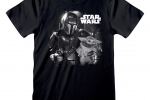Disney-Store-The-Mandalorian-Black-and-White-T-Shirt-For-Adults