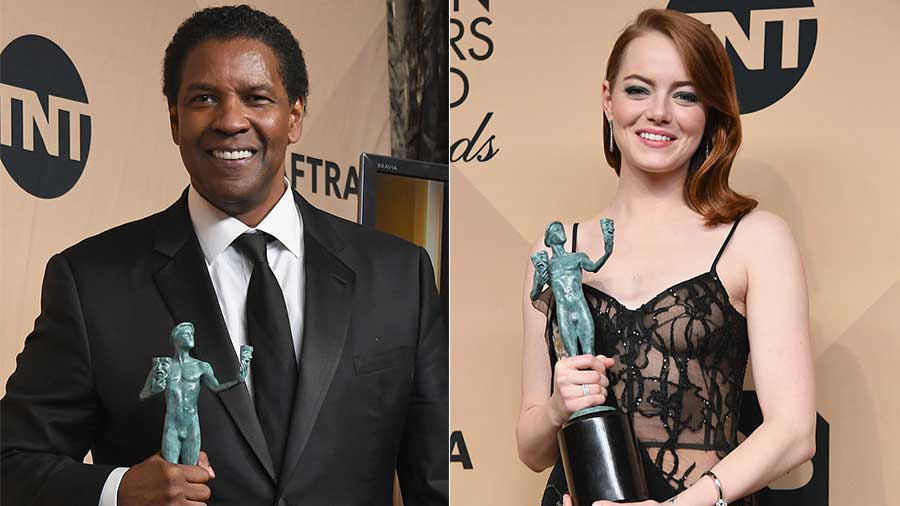SAG Awards 2017, trionfano Il diritto di contare, Denzel Washington ed Emma Stone