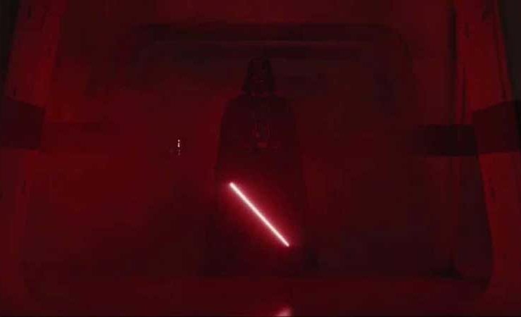 Darth Vader nella scena finale di Rogue One: Star Wars Story