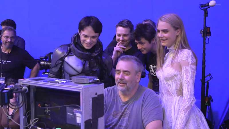 Luc Besson sul set di Valerian