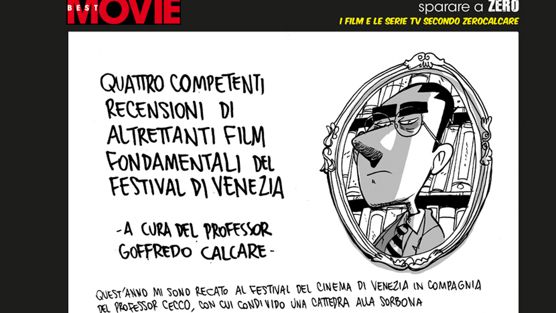 Zerocalcare in versione Fofi: 4 recensioni di film d’autore Professore Goffredo Calcare