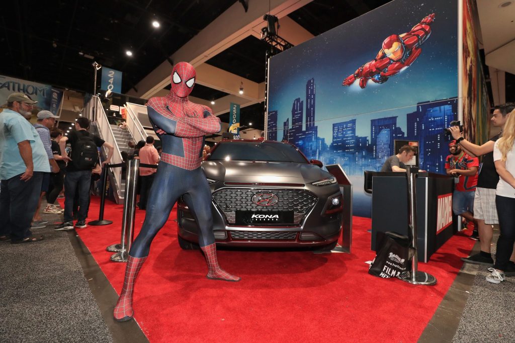 Un cosplayer di Spider-Man al Comic-Con di San Diego 2018