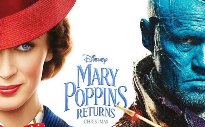 Il ritorno di Mary Poppins: un cinema sta promuovendo il film con l’immagine di… Yondu!