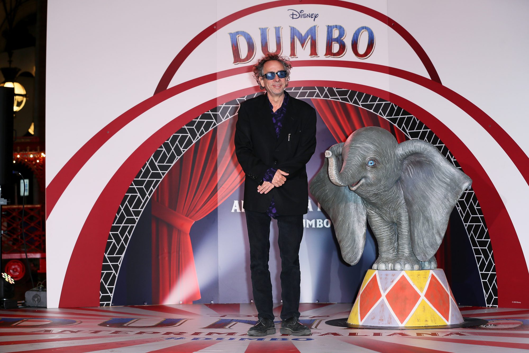 Tim Burton a Roma per il photocall di Dumbo