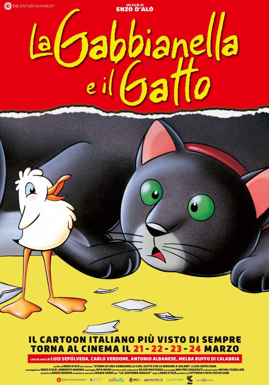 La gabbianella e il gatto trailer italiano del film di Enzo D'Alò di ritorno nelle sale