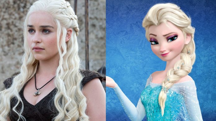 Madre dei Draghi o dei ghiacci? Ecco che aspetto avrebbe Emilia Clarke se interpretasse Elsa di Frozen