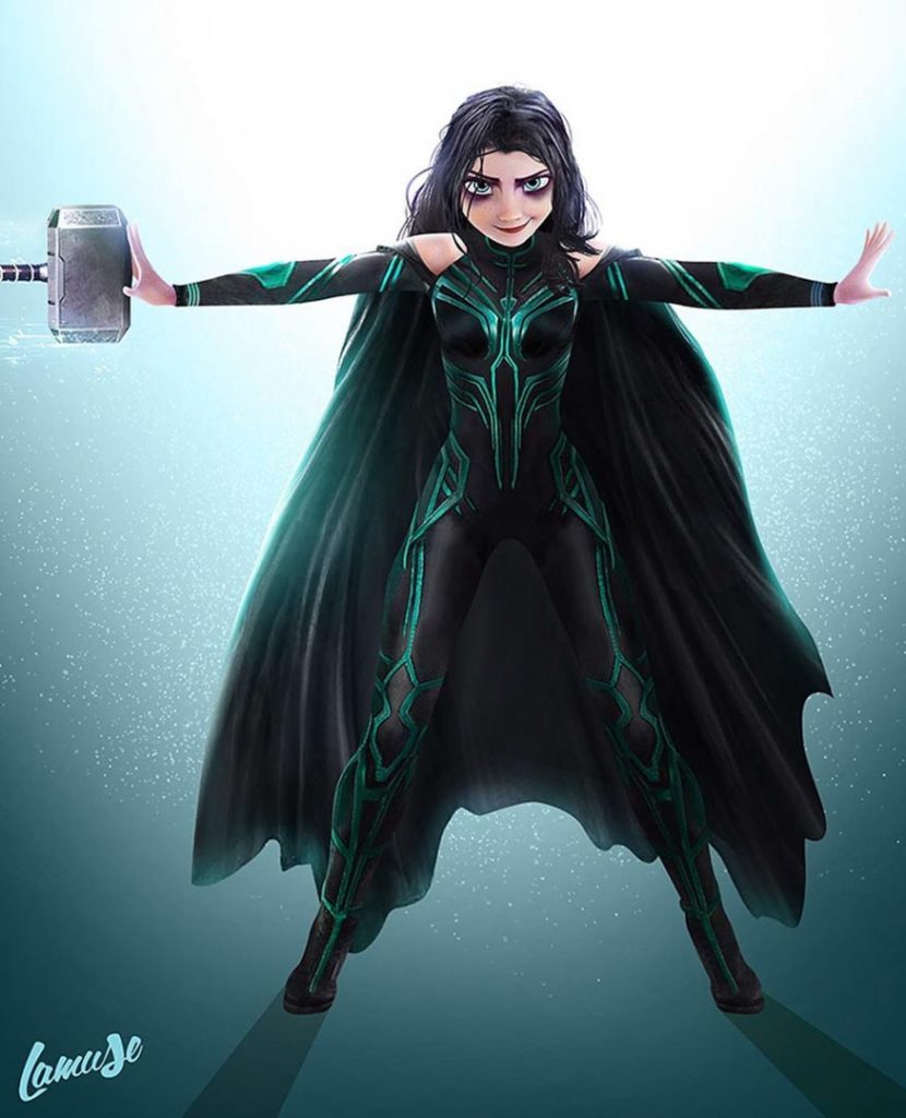 I protagonisti di Frozen si trasformano nei supereroi Marvel nelle  bellissime fan art di Samuel Chevé