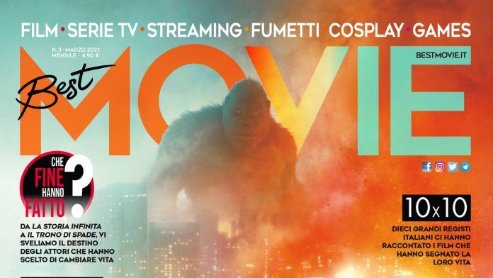 Esclusivo! On line Best Movie di marzo, che vi porta sul set di Godzilla vs. Kong. In allegato Best Streaming, con la storia a fumetti di Zerocalcare dedicata a The Undoing