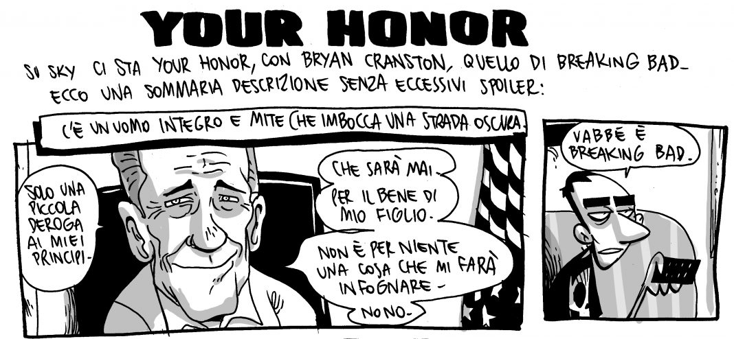 Zerocalcare ha visto Your Honor: «Dai su. È Breaking Bad. Sputato». La nuova storia a fumetti Your Honor Zerocalcare