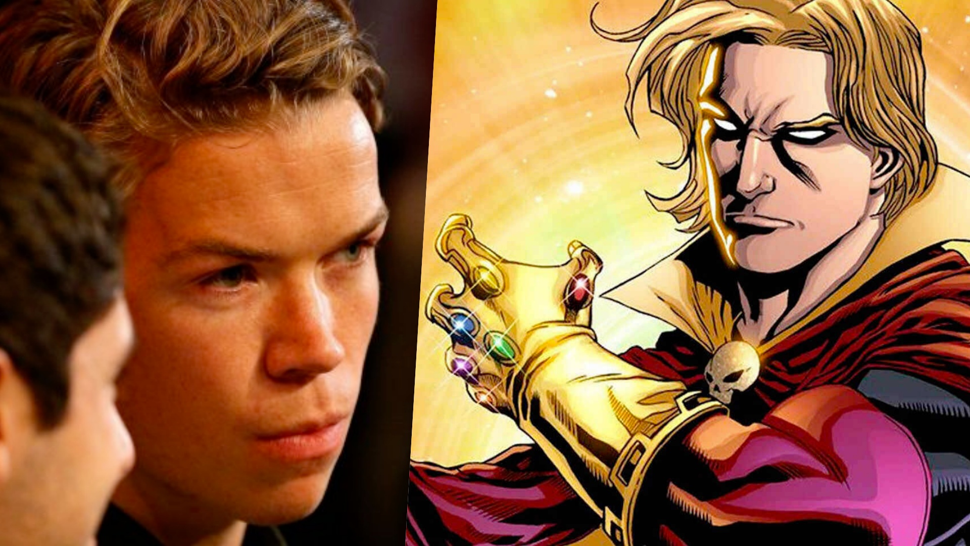 adam warlock will poulter guardiani della galassia