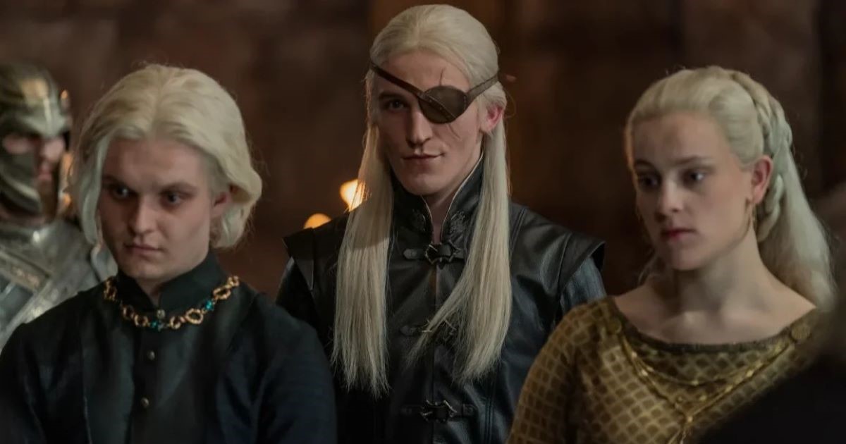 i giovani rampolli Targaryen in un frame di House of the Dragon