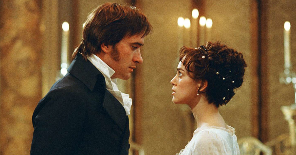 Matthew Macfadyen e Keira Knightley in Orgoglio e pregiudizio di Joe Wright