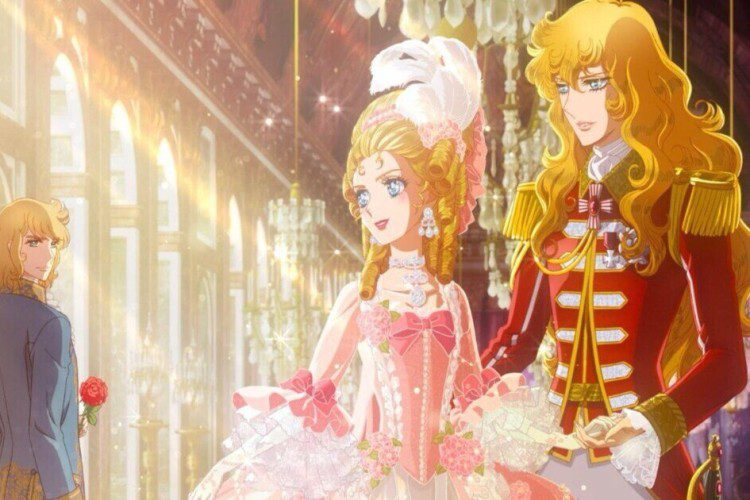 Frame tratto dal trailer dell'anime Rose di Versailles su Lady Oscar