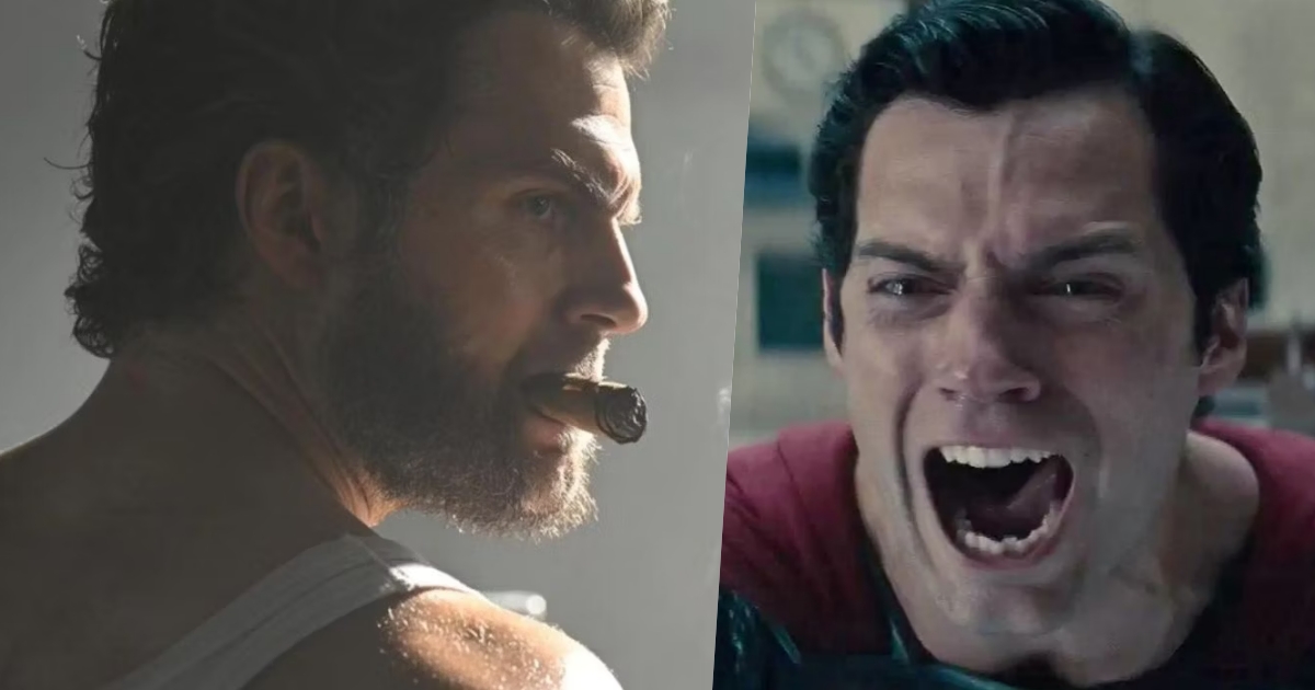 henry cavill come wolverine e superman