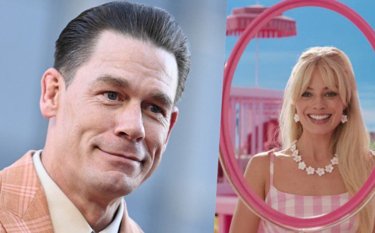 john cena e margot robbie in barbie