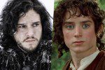 Collage Jon Snow Il trono di spade e Frodo Il Signore degli Anelli