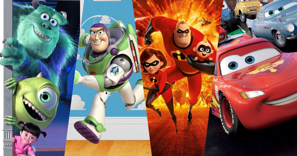 Collage vari franchise Pixar