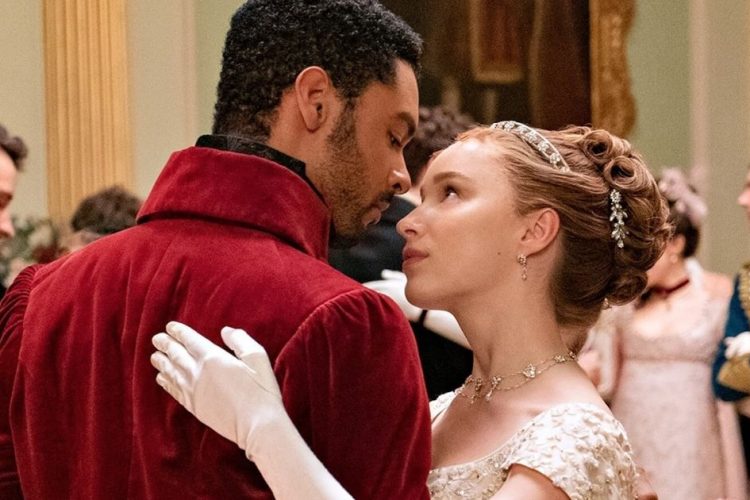 Una scena di Bridgerton