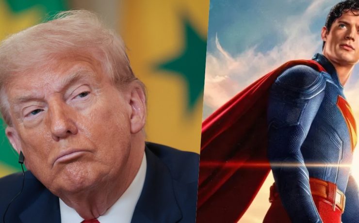 Collage Donald Trump e Superman