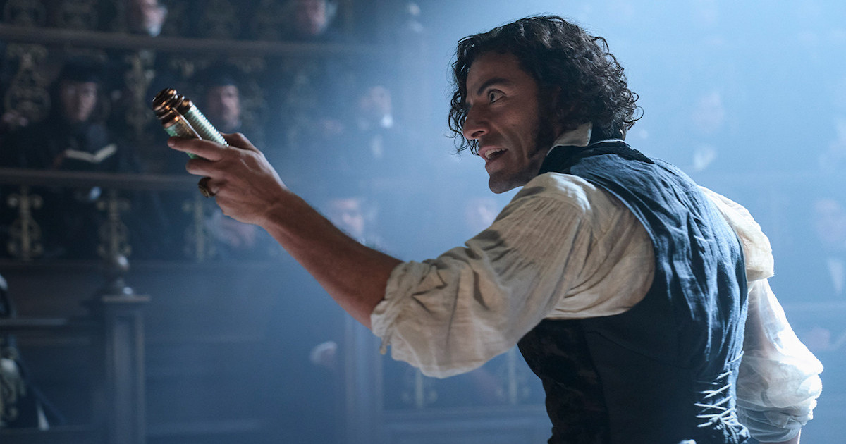 Oscar Isaac in Frankenstein di Guillermo del Toro