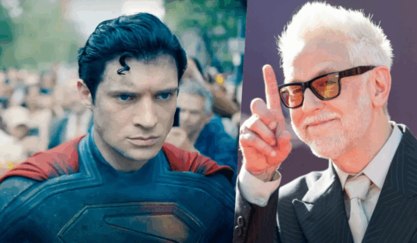 superman james gunn golden globes Superman serio accanto a James Gunn sorridente