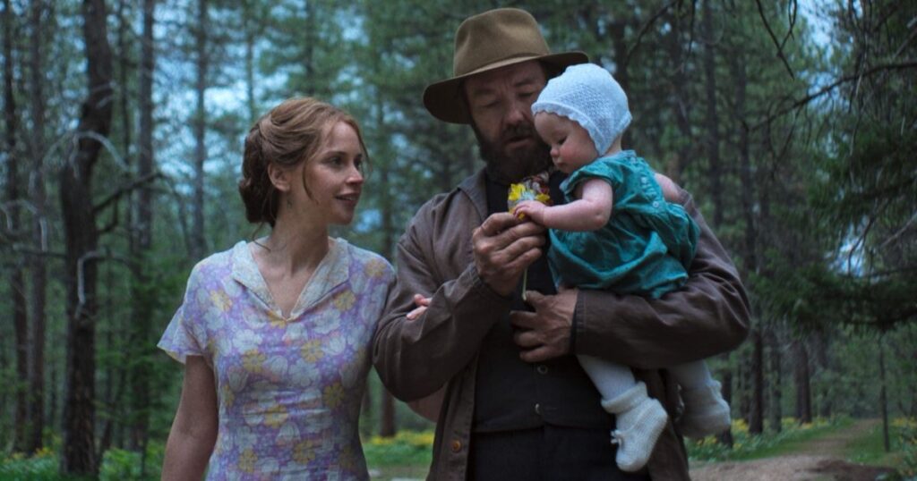 un frame del film Train Dreams appena arrivato in streaming su Netflix